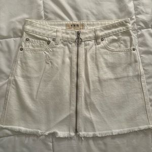 Free people high waisted white skirt
